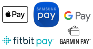 Apple Pay Samsung Pay Google Pay Fitbit Pay Garmin Pay