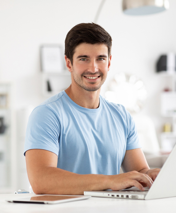 man smiling at camera